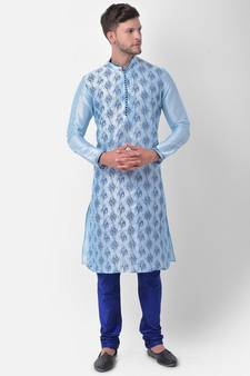 DEYANN Ethnic Motif Printed Kurta Churidar Set