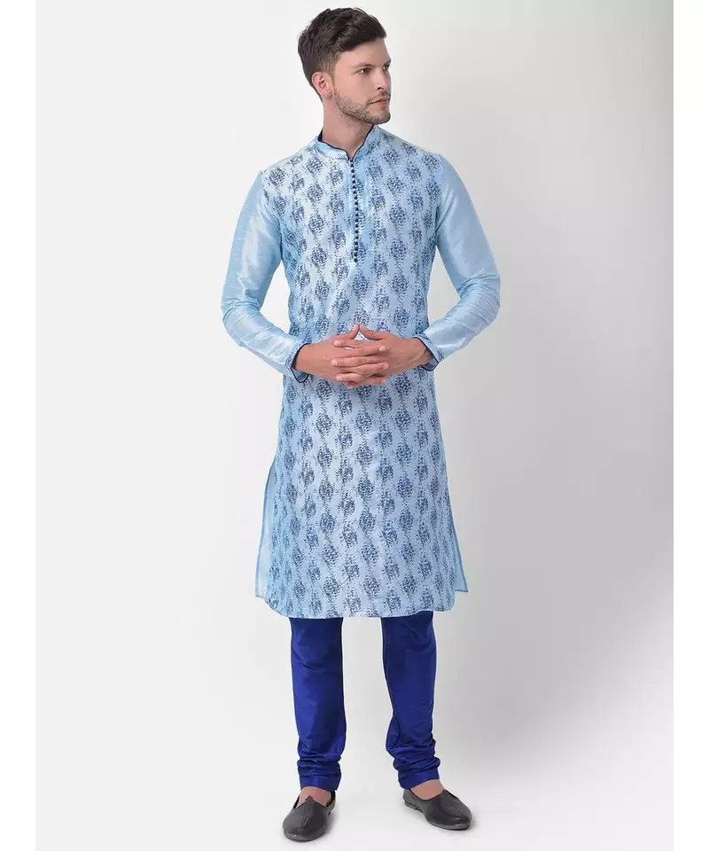 DEYANN Ethnic Motif Printed Kurta Churidar Set