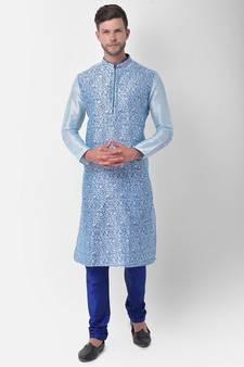 DEYANN Ethnic Motif Printed Kurta Churidar Set