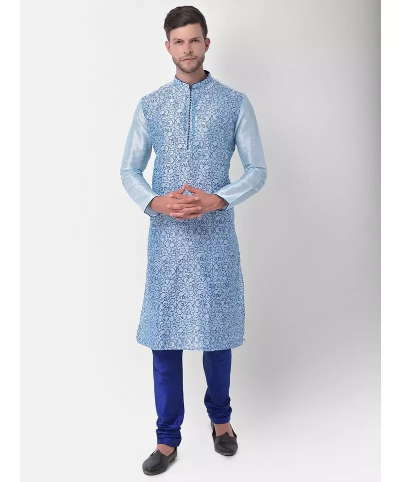 DEYANN Ethnic Motif Printed Kurta Churidar Set