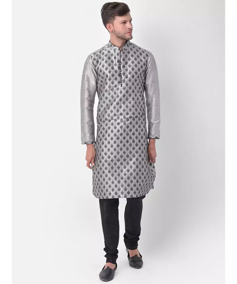 DEYANN Ethnic Motif Printed Kurta Churidar Set