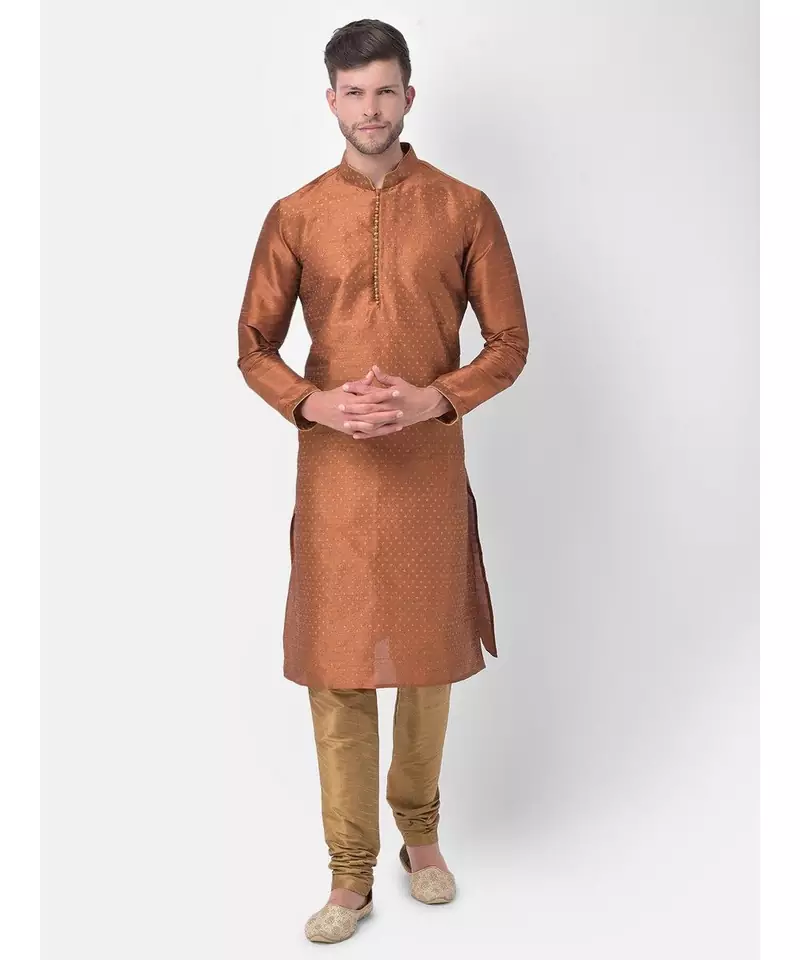 DEYANN Ethnic Motif Printed Kurta Churidar Set