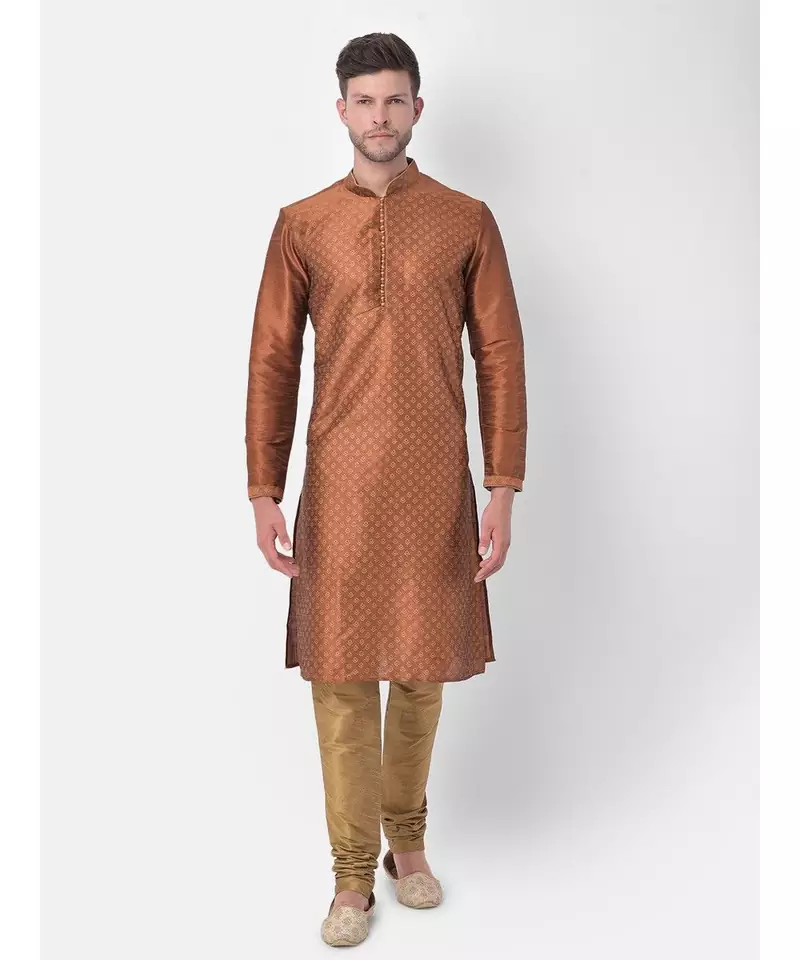 DEYANN Ethnic Motif Printed Kurta Churidar Set