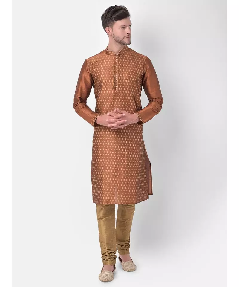 DEYANN Ethnic Motif Printed Kurta Churidar Set