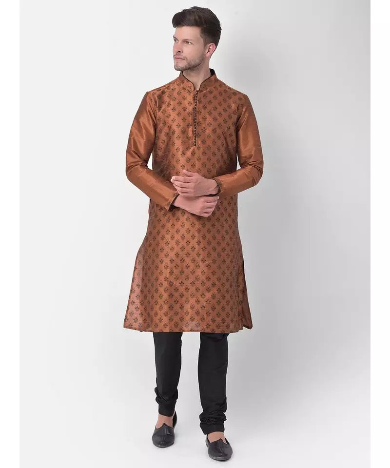 DEYANN Ethnic Motif Printed Kurta Churidar Set