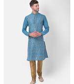 DEYANN Ethnic Motif Printed Kurta Churidar Set