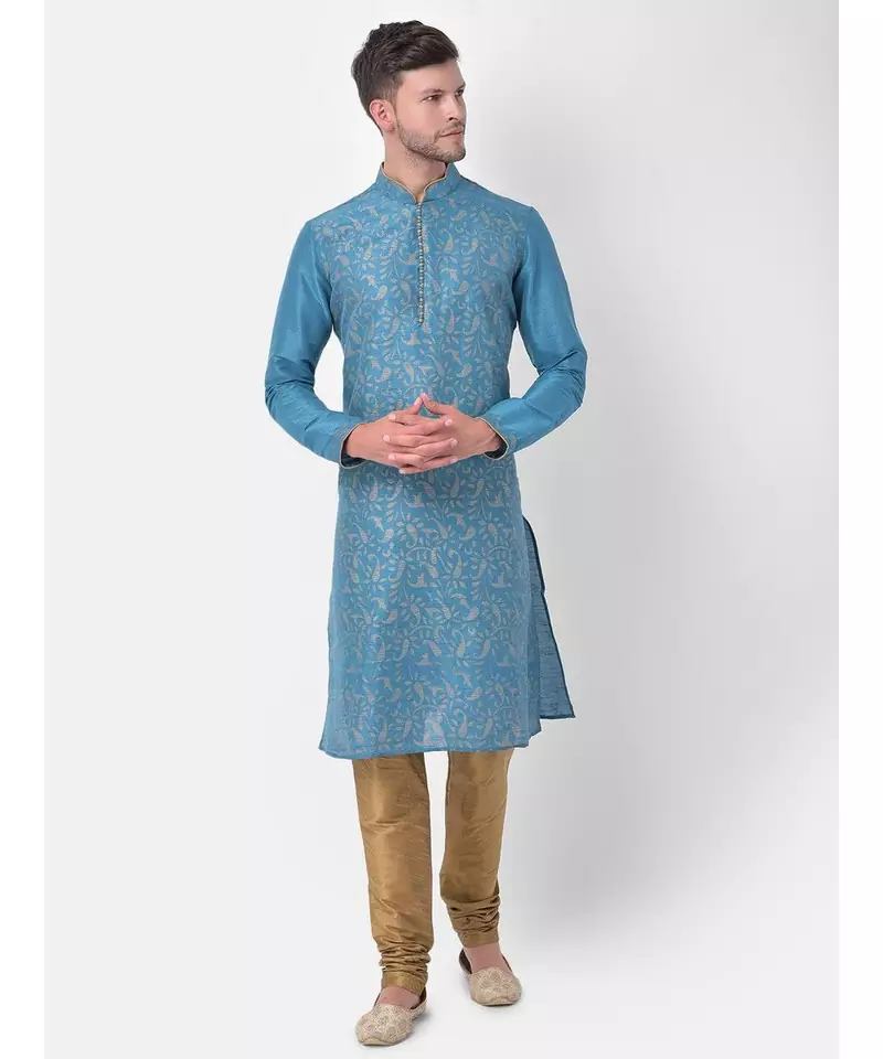 DEYANN Ethnic Motif Printed Kurta Churidar Set