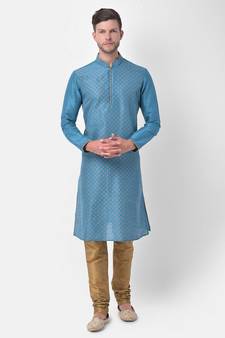 DEYANN Ethnic Motif Printed Kurta Churidar Set