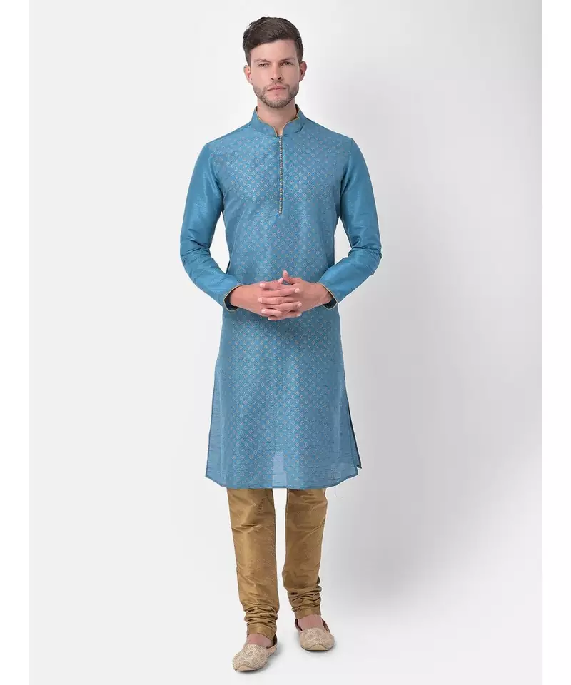 DEYANN Ethnic Motif Printed Kurta Churidar Set