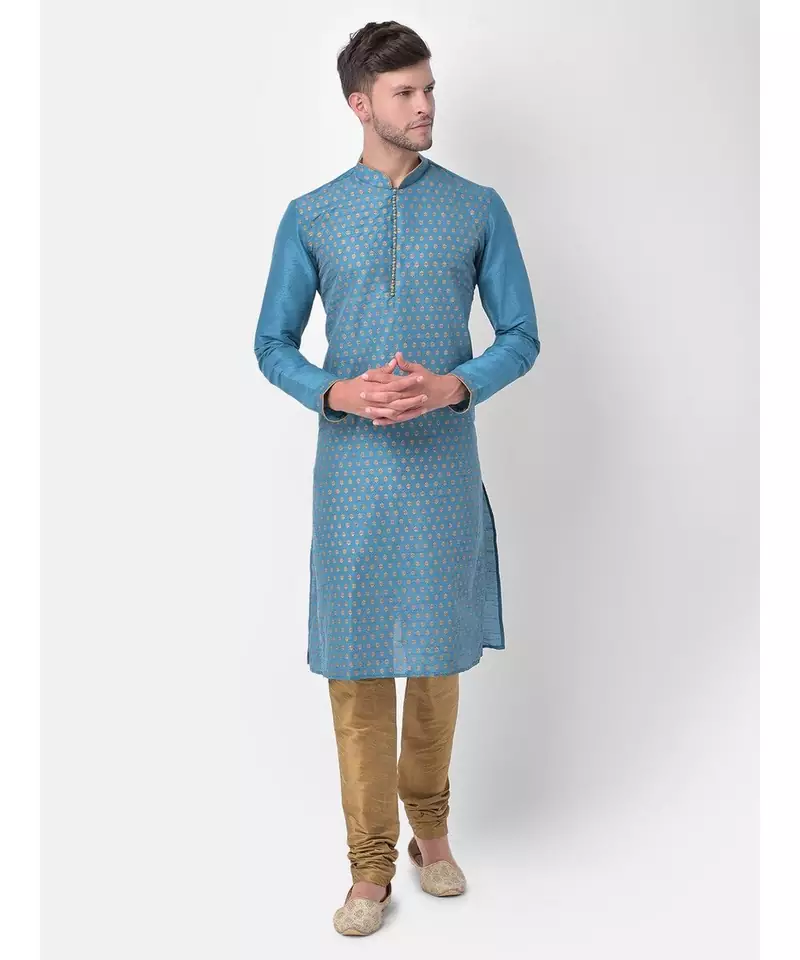 DEYANN Ethnic Motif Printed Kurta Churidar Set