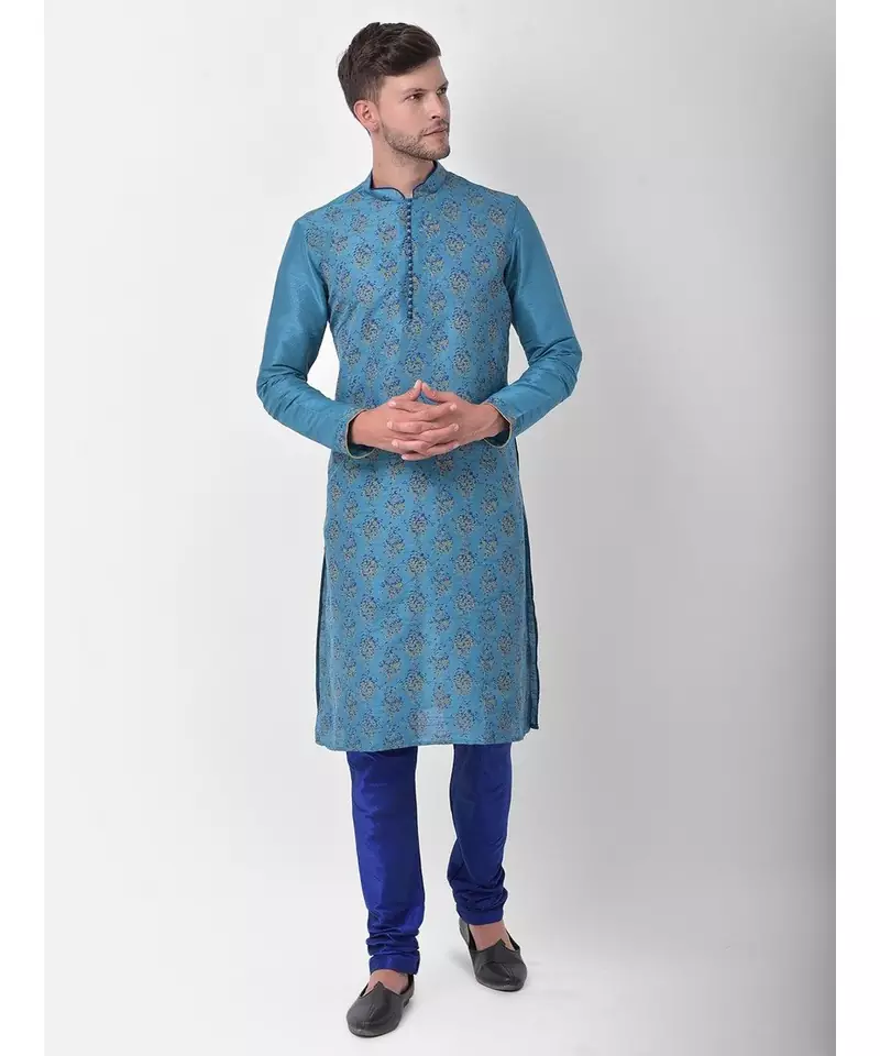 DEYANN Ethnic Motif Printed Kurta Churidar Set