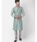 DEYANN Ethnic Motif Printed Kurta Churidar Set