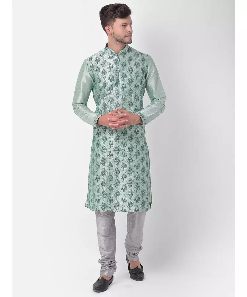 DEYANN Ethnic Motif Printed Kurta Churidar Set