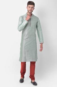 DEYANN Ethnic Motif Printed Kurta Churidar Set