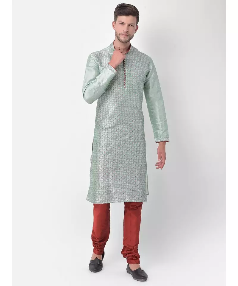 DEYANN Ethnic Motif Printed Kurta Churidar Set