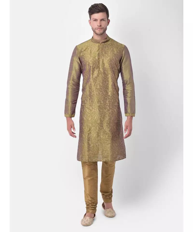 DEYANN Ethnic Motif Printed Kurta Churidar Set