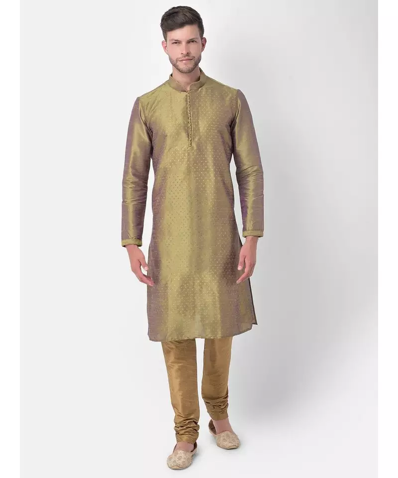 DEYANN Ethnic Motif Printed Kurta Churidar Set