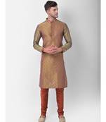 DEYANN Ethnic Motif Printed Kurta Churidar Set