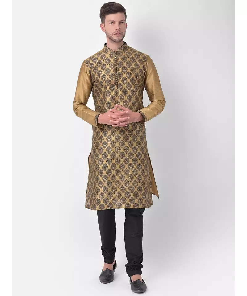 DEYANN Ethnic Motif Printed Kurta Churidar Set