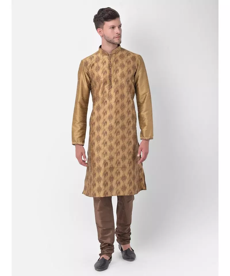 DEYANN Ethnic Motif Printed Kurta Churidar Set