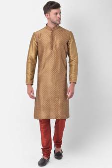 DEYANN Ethnic Motif Printed Kurta Churidar Set
