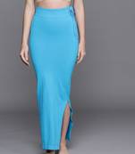 Light Blue Solid Micro Fiber Saree Shapewear