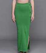 Green Solid Micro Fiber Saree Shapewear