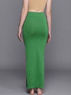 Green Solid Micro Fiber Saree Shapewear 2