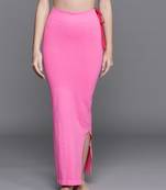 Light Pink Solid Micro Fiber Saree Shapewear