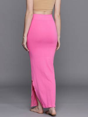 Light Pink Solid Micro Fiber Saree Shapewear 2
