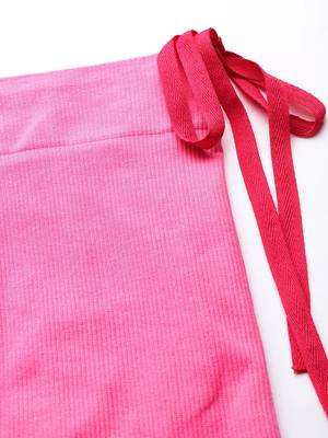 Light Pink Solid Micro Fiber Saree Shapewear 4