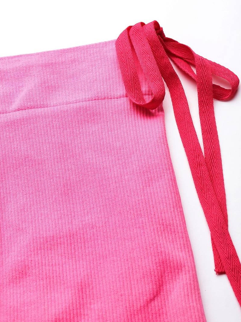 Light Pink Solid Micro Fiber Saree Shapewear