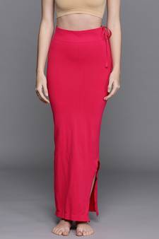 Pink Solid Micro Fiber Saree Shapewear