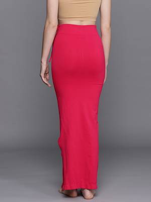 Pink Solid Micro Fiber Saree Shapewear 2