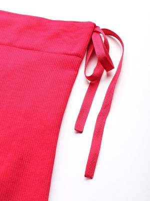 Pink Solid Micro Fiber Saree Shapewear 4