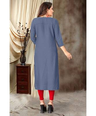 CLOTH BOOST Presenting Rayon printed Full Sleeve Grey Kurti 2