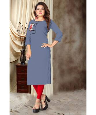 CLOTH BOOST Presenting Rayon printed Full Sleeve Grey Kurti 3