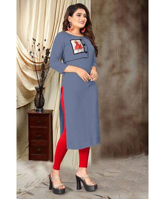 CLOTH BOOST Presenting Rayon printed Full Sleeve Grey Kurti 4