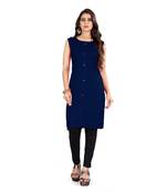 CLOTH BOOST Presenting Rayon printed Short Sleeve Blue Kurti