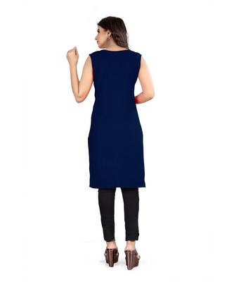 CLOTH BOOST Presenting Rayon printed Short Sleeve Blue Kurti 2