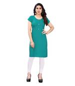 CLOTH BOOST Presenting Rayon printed Short Sleeve Light Green Kurti