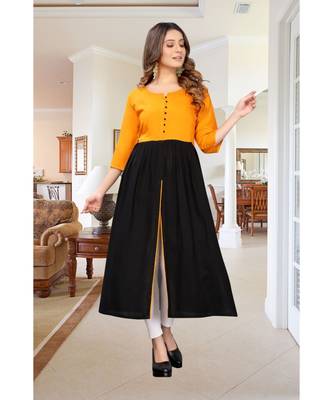 CLOTH BOOST Presenting Rayon printed Short Sleeve Multicolor Kurti 1