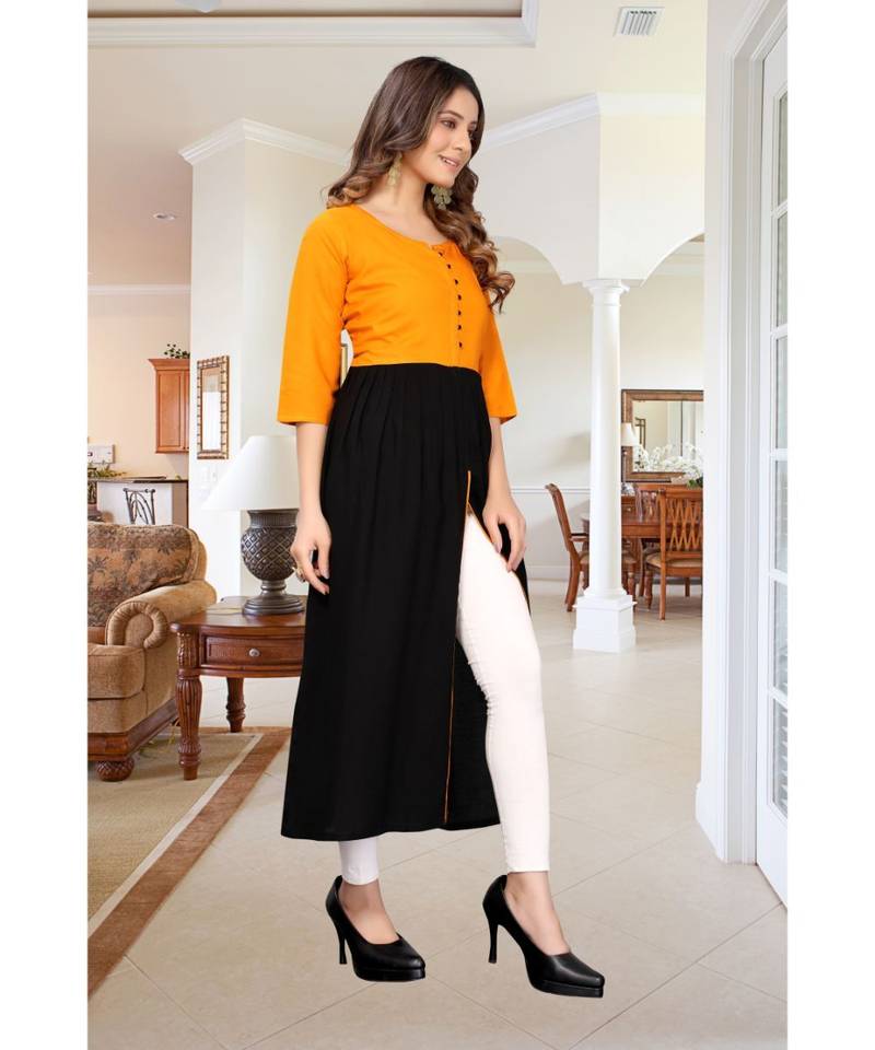 CLOTH BOOST Presenting Rayon printed Short Sleeve Multicolor Kurti