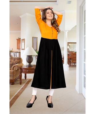 CLOTH BOOST Presenting Rayon printed Short Sleeve Multicolor Kurti 3