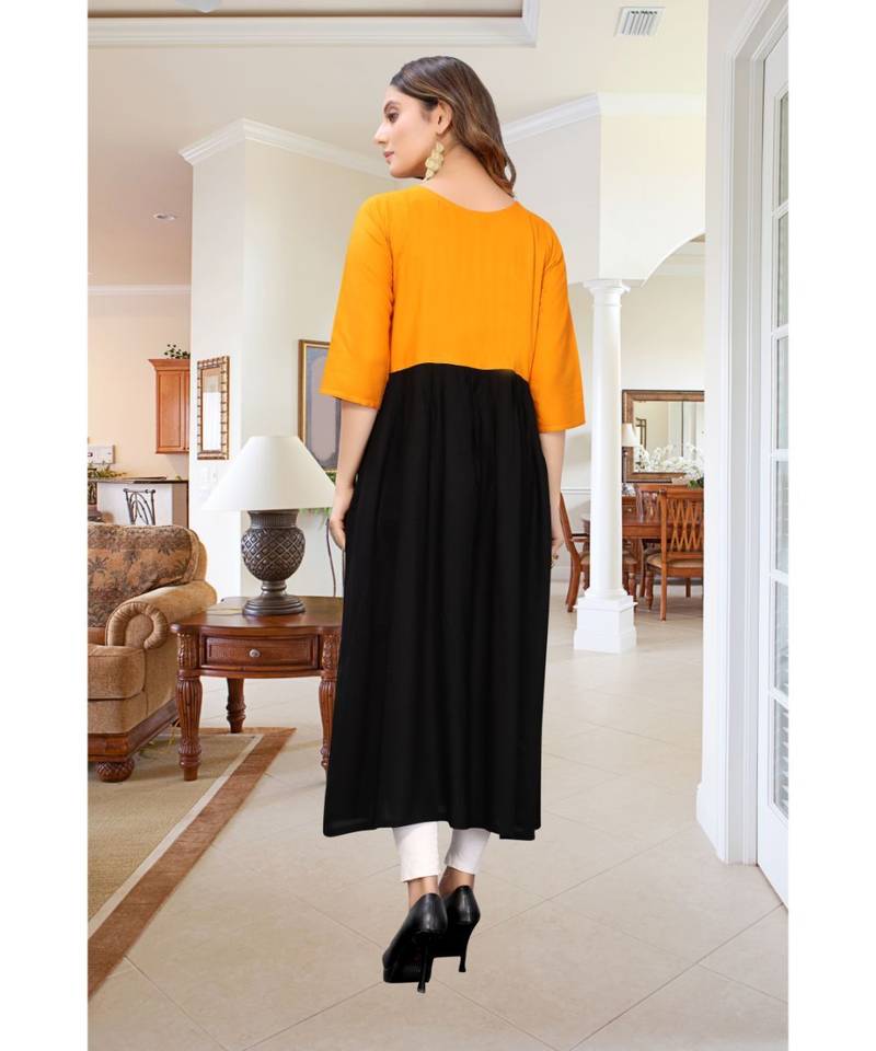 CLOTH BOOST Presenting Rayon printed Short Sleeve Multicolor Kurti