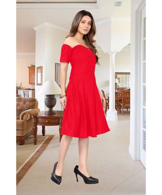 CLOTH BOOST Presenting Rayon printed Half Sleeve Red Kurti 4