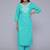 Women Mirror Work Bandhani Print Kurta Pant Set