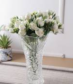 Set of 2 Realistic Charm White Tulip Flower stick