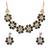 Gold Plated Black Flower Kundan Pearl Necklace With Earring Traditional Jewellery Set For Women