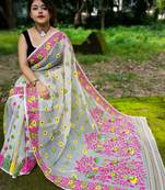 Soft Dhakai Jamdani Saree
